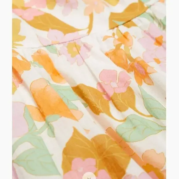 MILLE Manon Floral Cotton Tiered Maxi Dress Puff Sleeve Smocked Tuckernuck - Picture 6 of 15